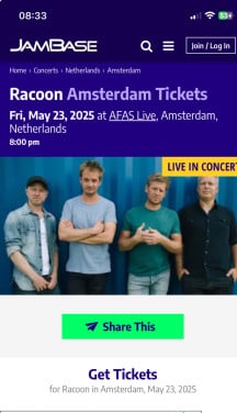 2 tickets Racoon AFAS Live