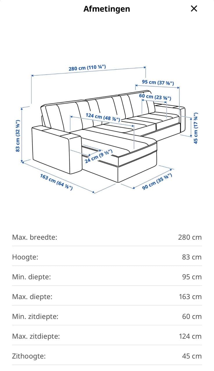 KIVIK bank met hocker