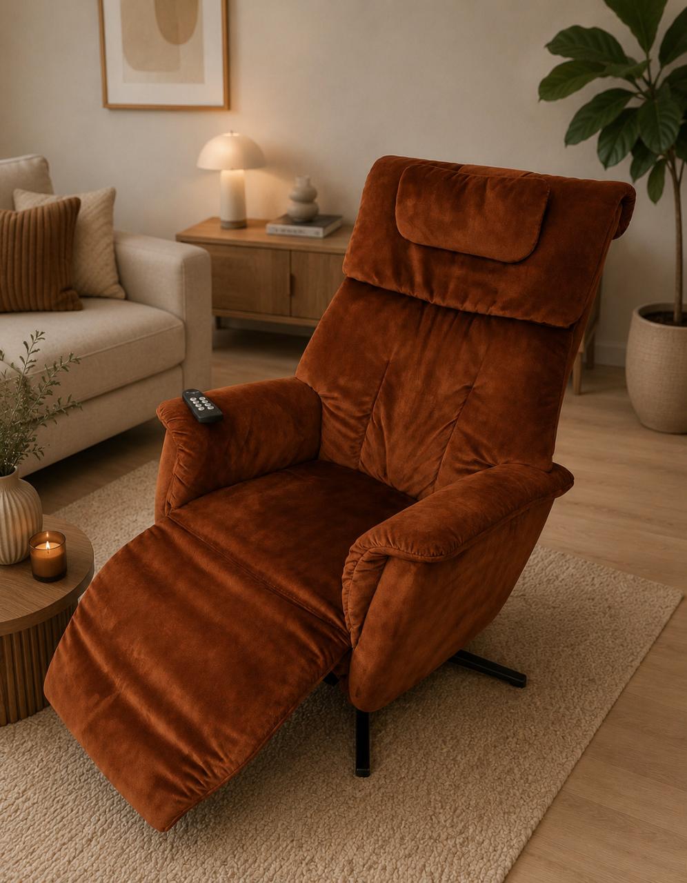 Prominent elektrische bedienbare relaxfauteuil, 3 motoren