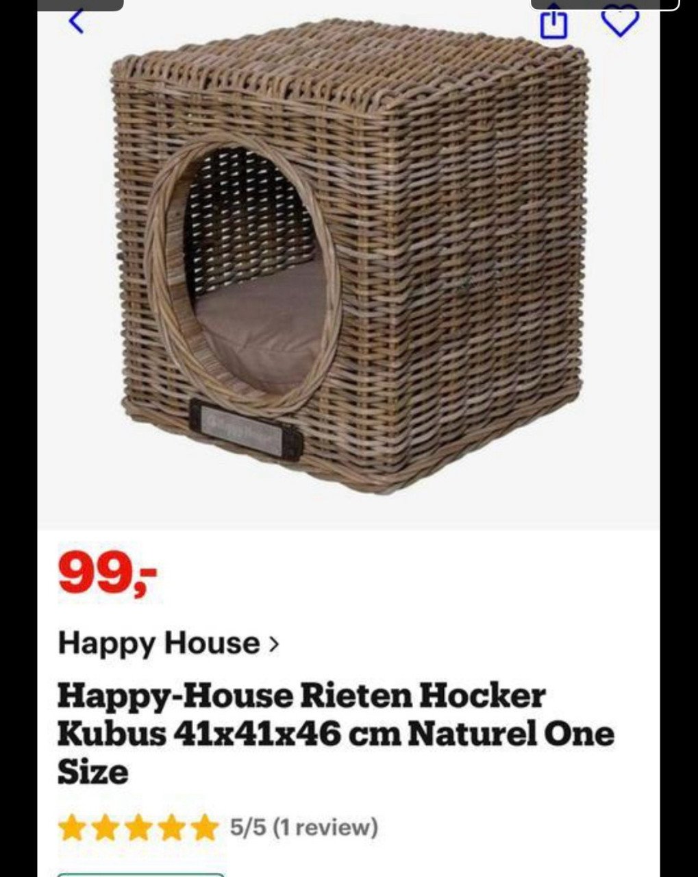 Happy House hocker mand hond kat