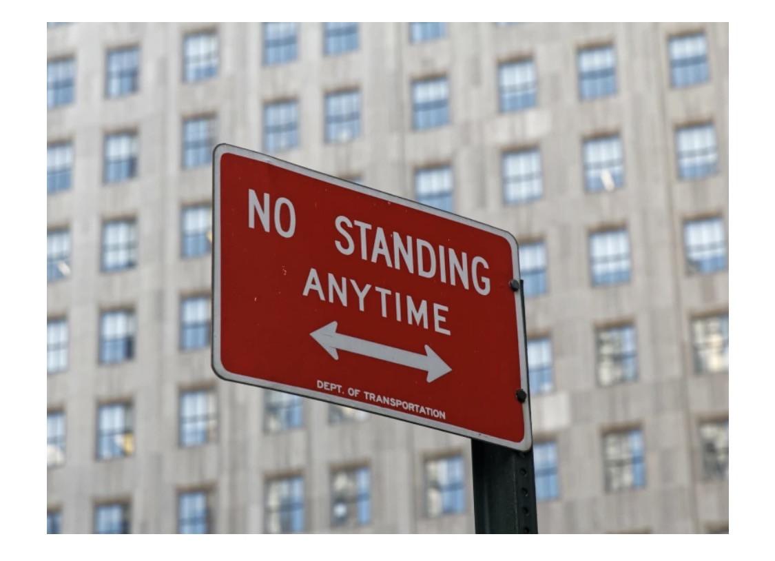Niet parkeren bordje New York