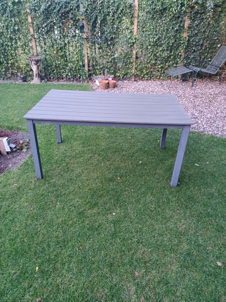 Tuintafel 90x150x74cm, aluminium/composiet