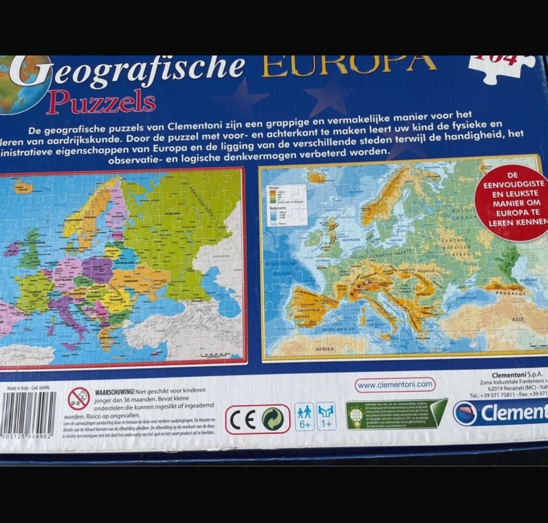 Geografische puzzel europa
