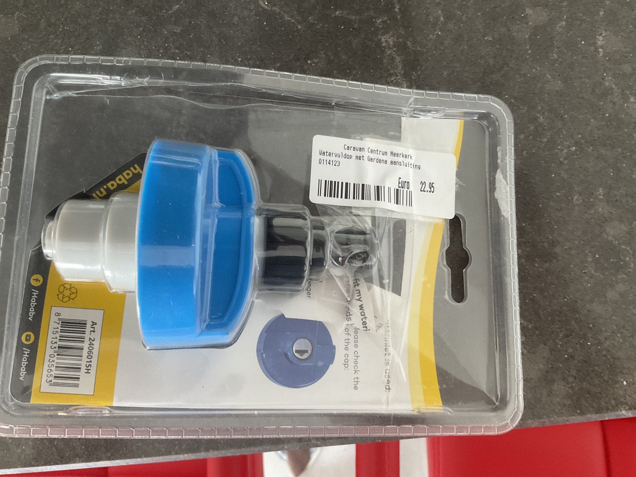 OutdoorWatervuldop met Gardena Aansluiting Caravan/camper