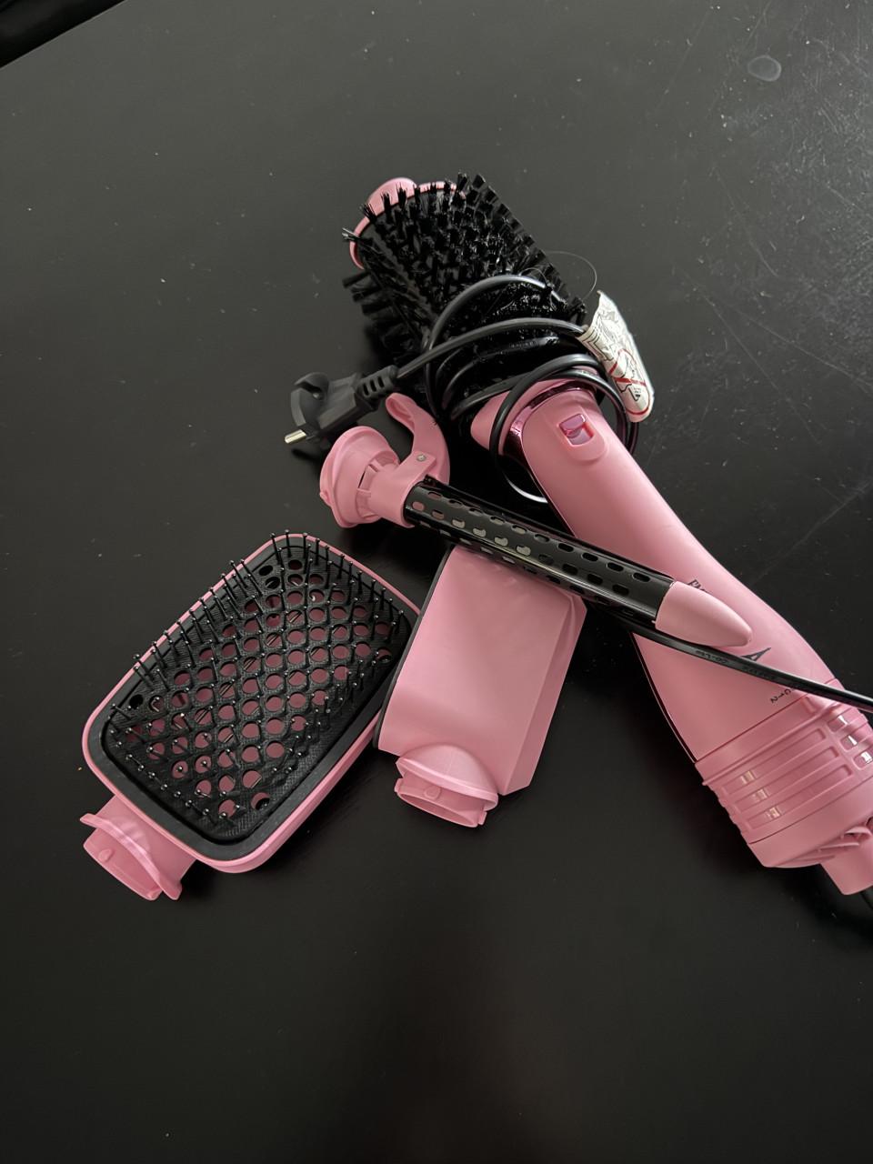 Föhn borstel krultang Emily in paris roze met zwart
