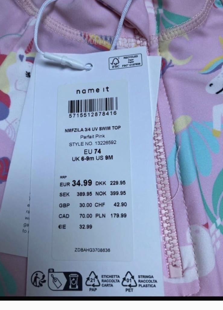 Nieuw UV shirt maat 74 name it