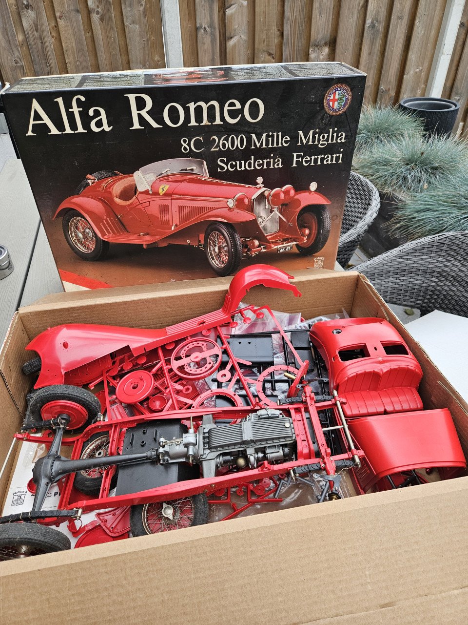 Prachtige grote rare Alfa Romeo 8C 2600 scuderia ferrari bouwdoos...