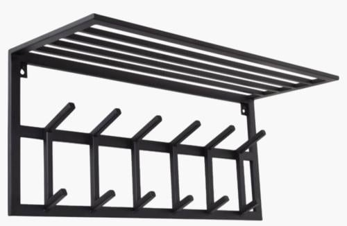 Zwart metalen kapstok