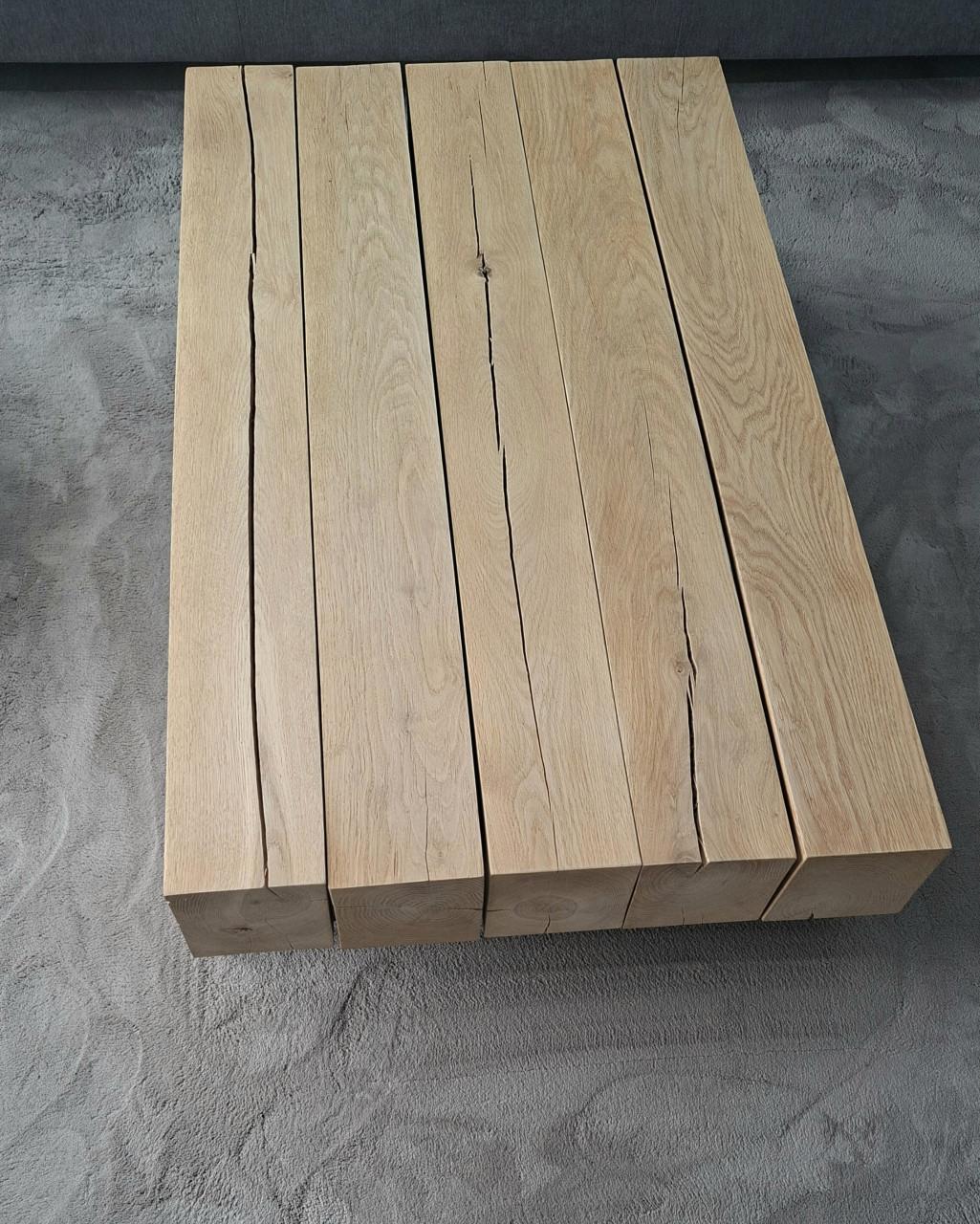 Massief eikenhouten salontafel van Table du sud