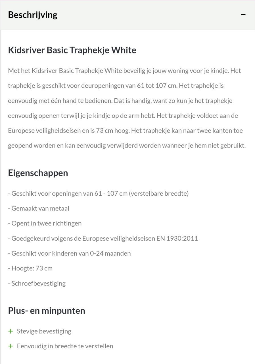 Traphekje Kidsriver Basic Metaal (2 stuks)
