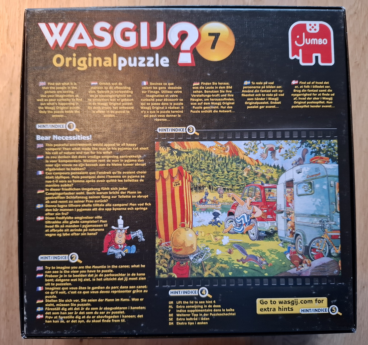 2 Goliath Wacky World legpuzzels en 1 WasGij legpuzzel, eenmaal gelegd
