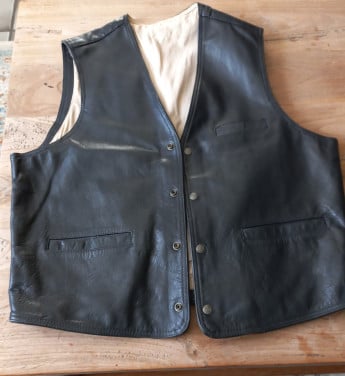 Lederen gilet