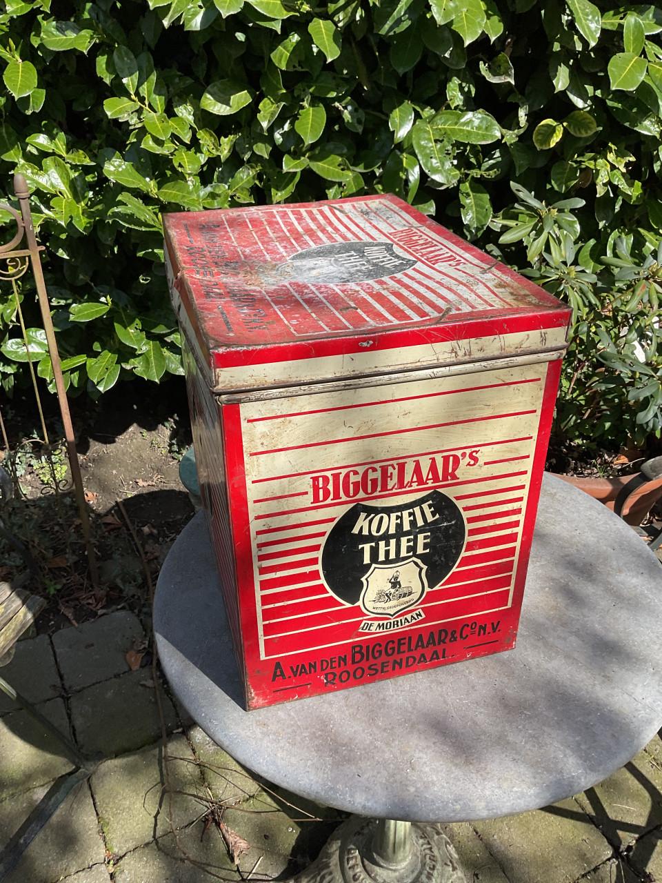 Koffie / thee blik De Biggelaar