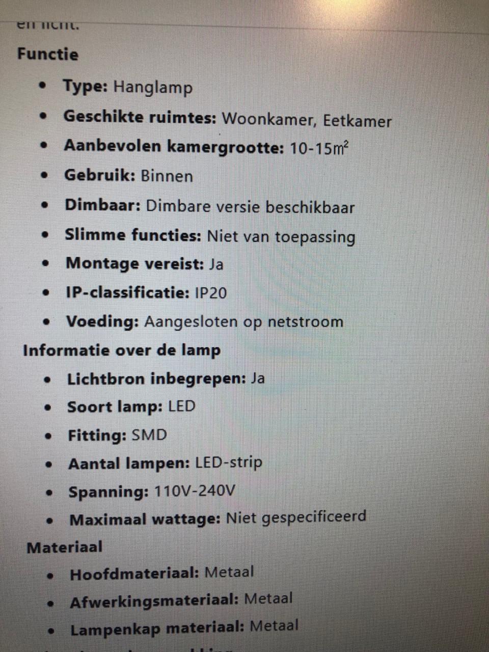 Moderne cirkel LED hanglamp Zwart