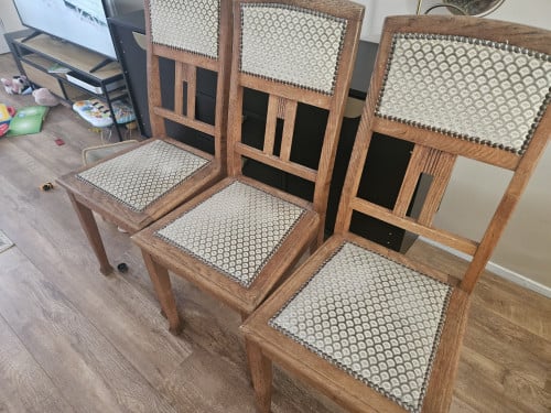 Vintage eettafel stoelen