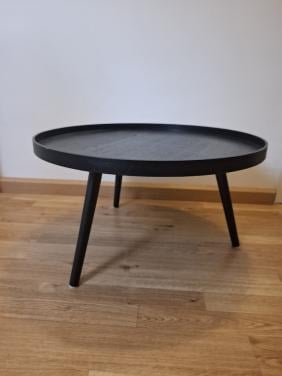 WOOOD bijzettafel Mesa L rond zwart