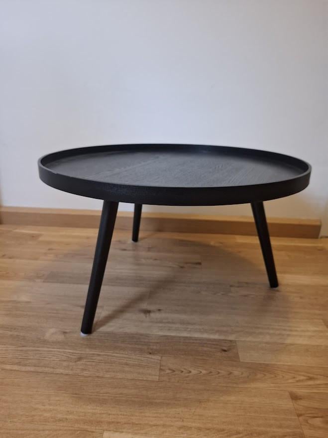 WOOOD bijzettafel Mesa L rond zwart