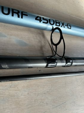 Te koop Shimano hyperloop 4.50 meter lang  bxg zeehengel