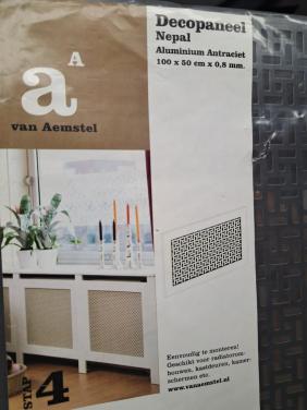 Deco paneel aluminium voor o.a. radiatorombouw
