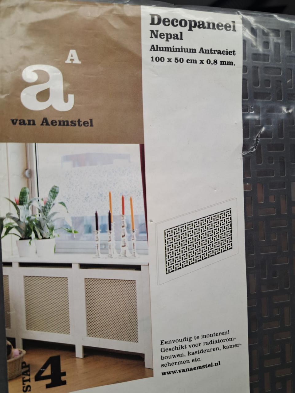 Deco paneel aluminium voor o.a. radiatorombouw