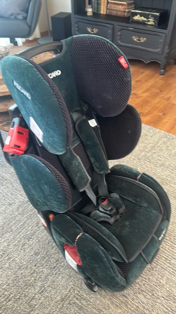 RECARO Young Sport autostoel – Groene fluwelen bekleding