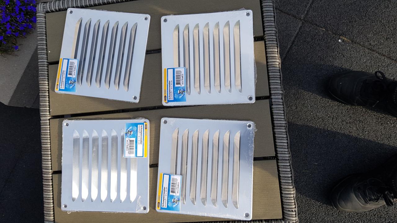 4 stuks schoepenrooster nieuw