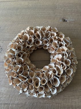 Krans grijs beige 28cm