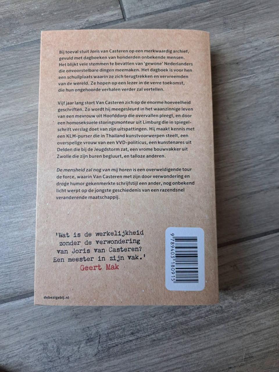 De mensheid zal nog van mij horen van Joris van Cateren
