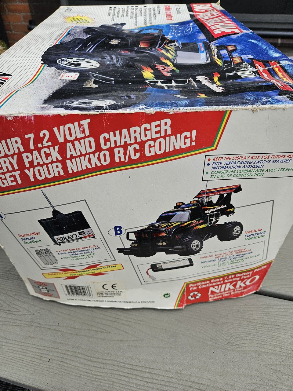 Grote vintage NIKKO Big Mega Machine radiografisch bestuurbare monstertruck
