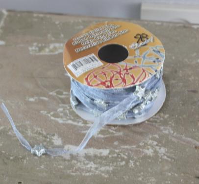 Lint met houten grijze  sterretjes 5 meter