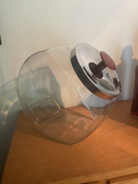 Vintage glazen snoeppot