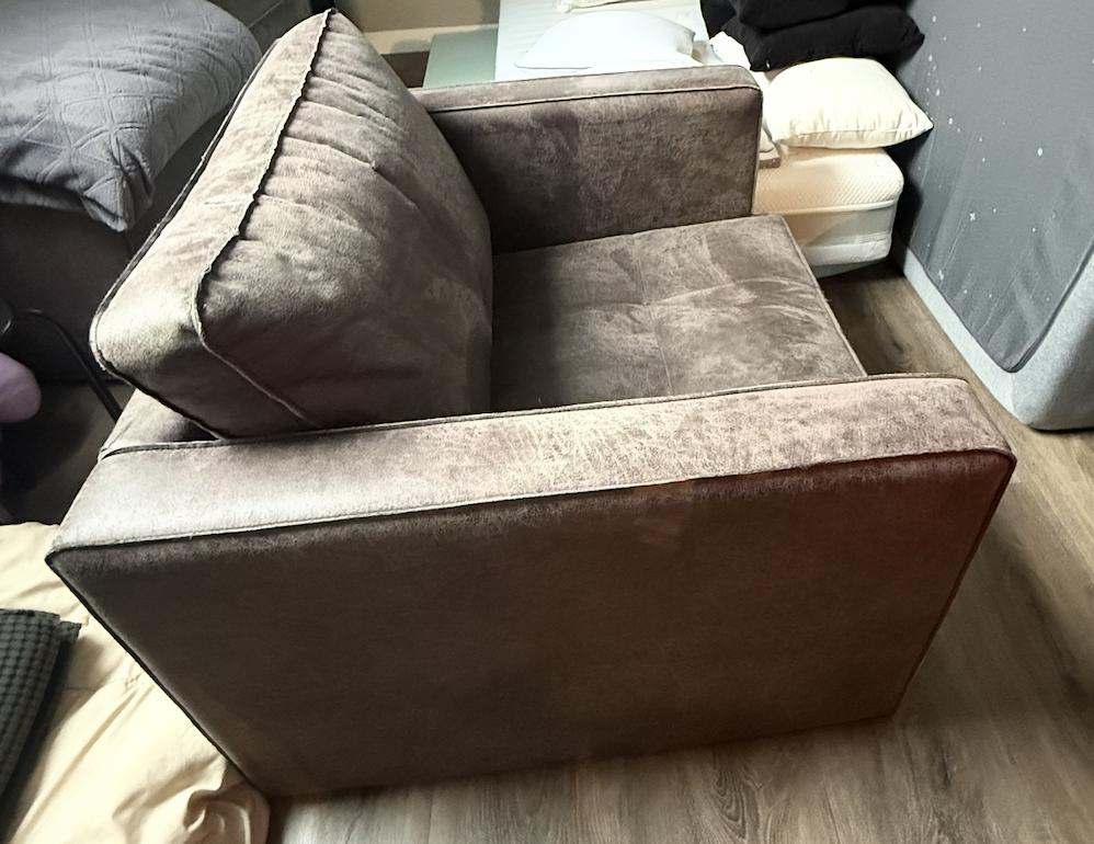 Luxe zit stoel met voetenbank