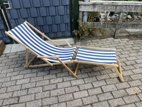Strandstoel met voetensteun