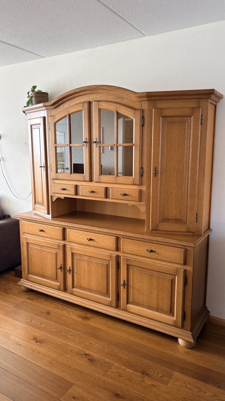 Wandmeubel blank eiken patine