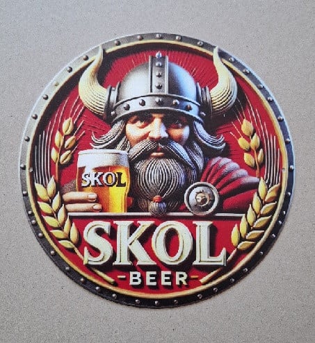 Skol Bier Metalen Bordje
