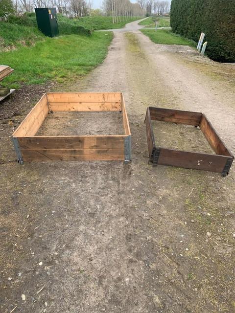 Te koop; moestuinbakken moestuin groente planten kweken zandbak