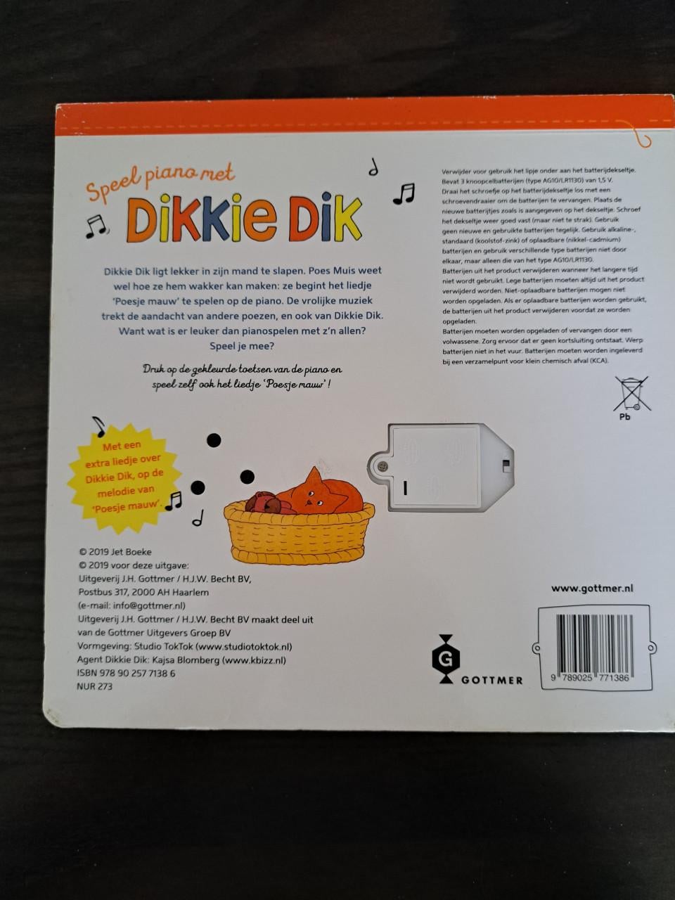 Peuterboek Speel piano met Dikkie Dik