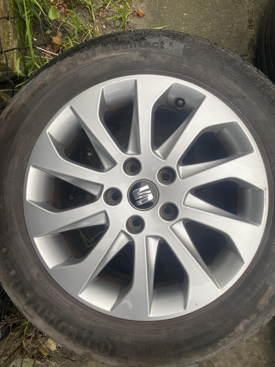 Originele Seat leon (2014) lichtmetalen velgen, incl. zomerbanden