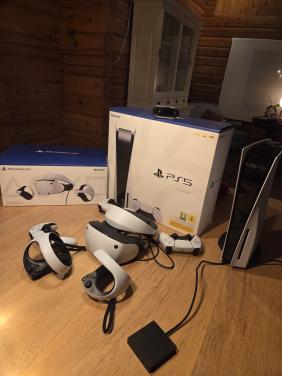 PlayStation 5 met 3 controllers + PSVR2 + PS Camera