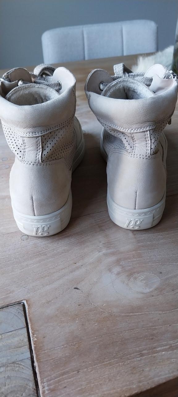 Mooie beige leren sneakers mt 38,5; Paul Green