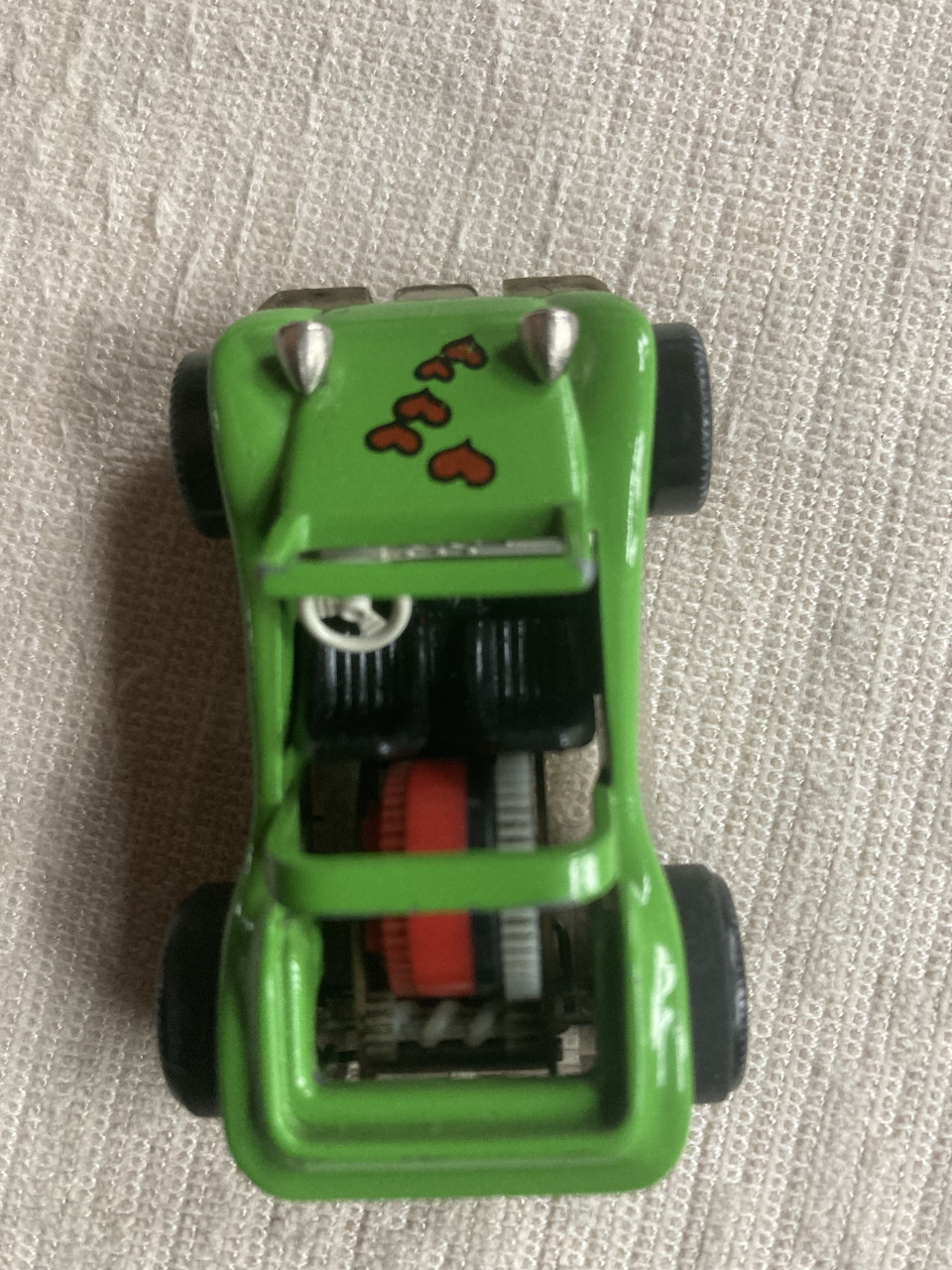 Darda buggy groen met hartjes, vintage