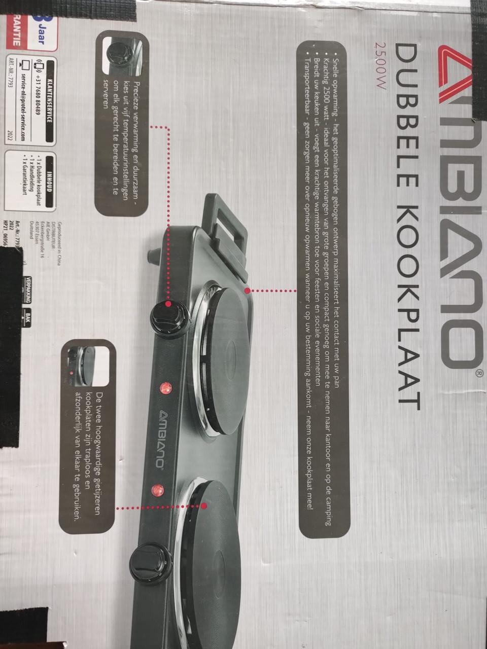 Dubbele elektrische kookplaat