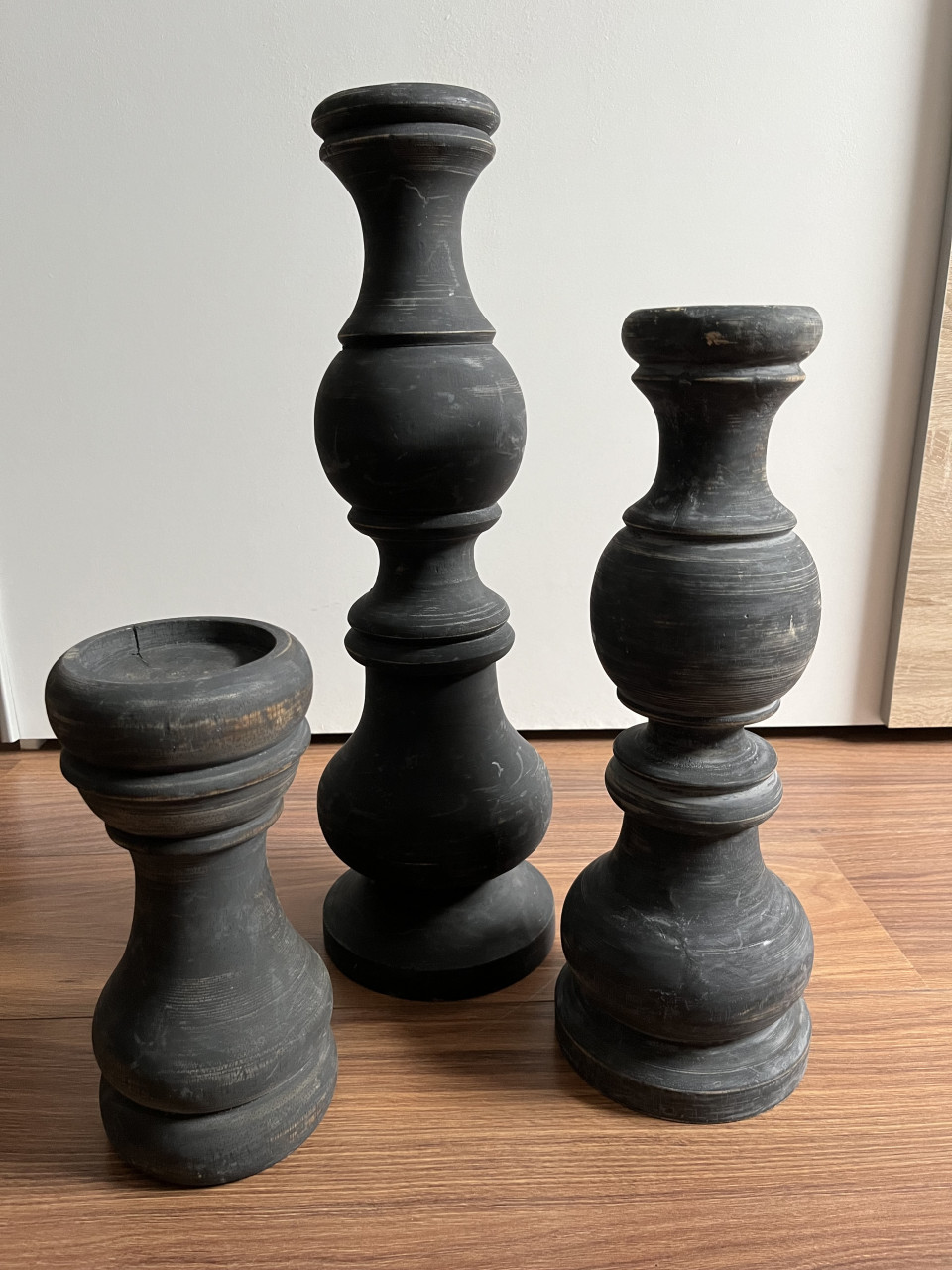 Houten kandelaars