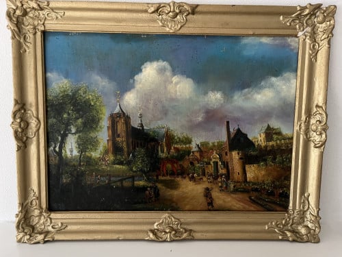 Schilderij Veerse poort kerk