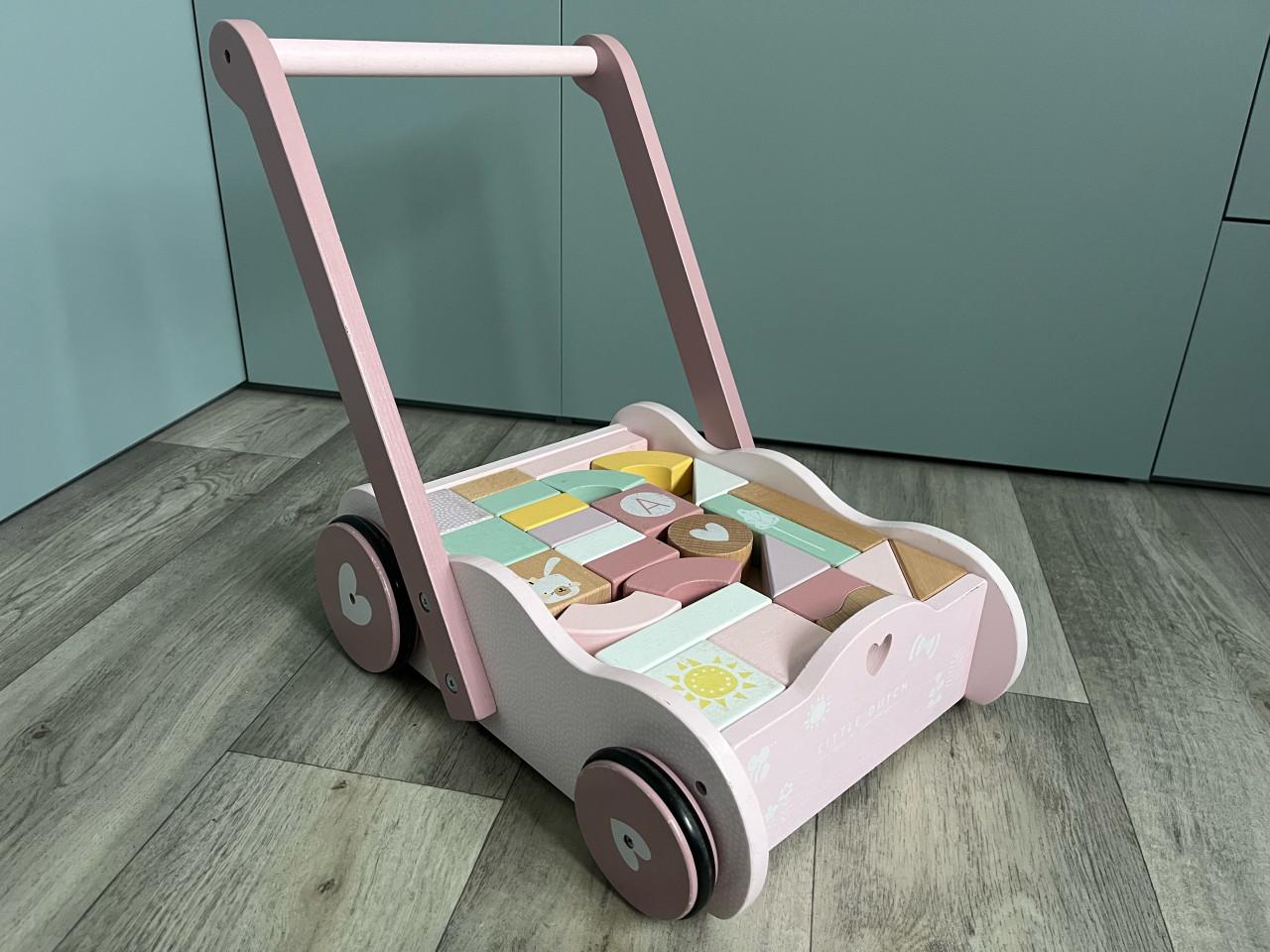 Houten blokkenkar - Little Dutch