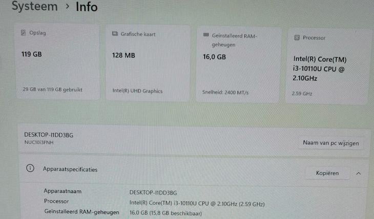 Intel NUC11 i5-1135G7, Nuc10 i3-10110u, Chromebox CXi5 i3-1215u