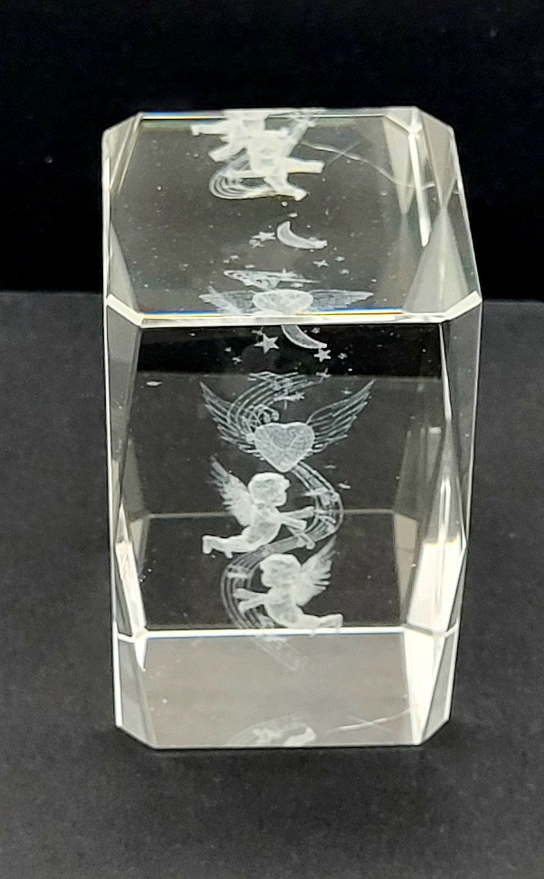 Kristalfiguren -Stijgend Paard - Cupido Laser 3D - Happy feet 3D laser