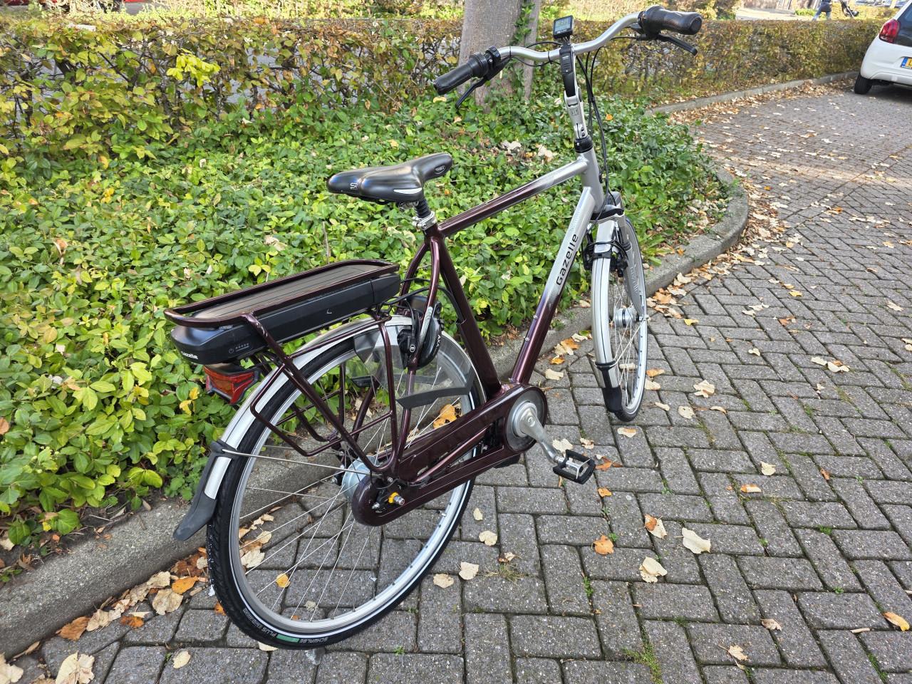 Schitterende Gazelle Orange elektrische heren fiets met middenmotor