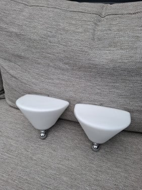 2x vintage wandlampen.