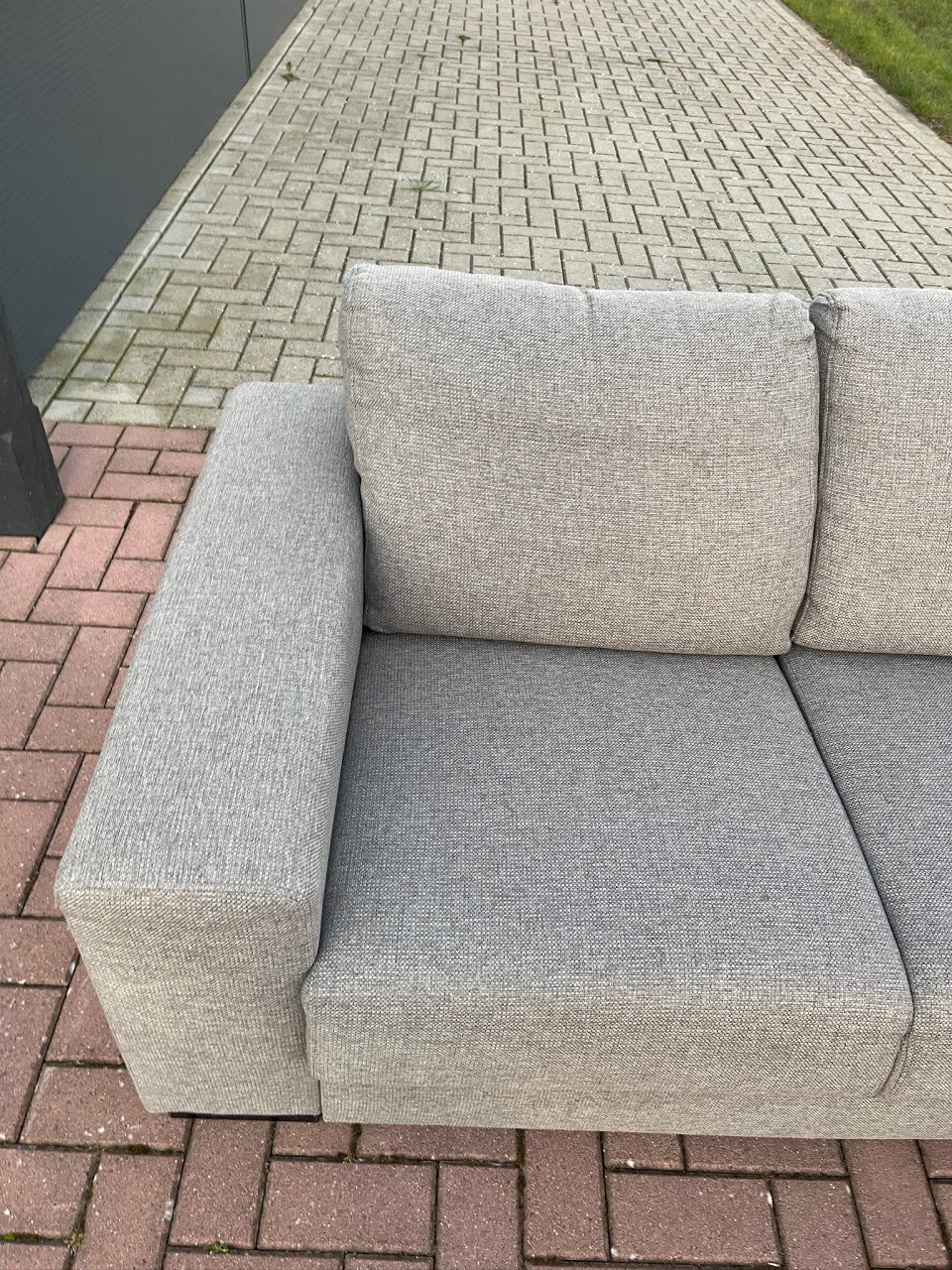GRATIS LEVERING HEEL NL Mooie Grijs Stoffen Hoekbank
